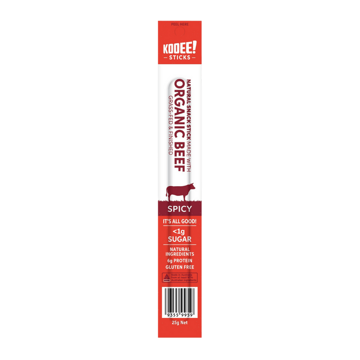 Organic Beef Stick - Spicy - Expires 24 Nov 2025 - KOOEE!