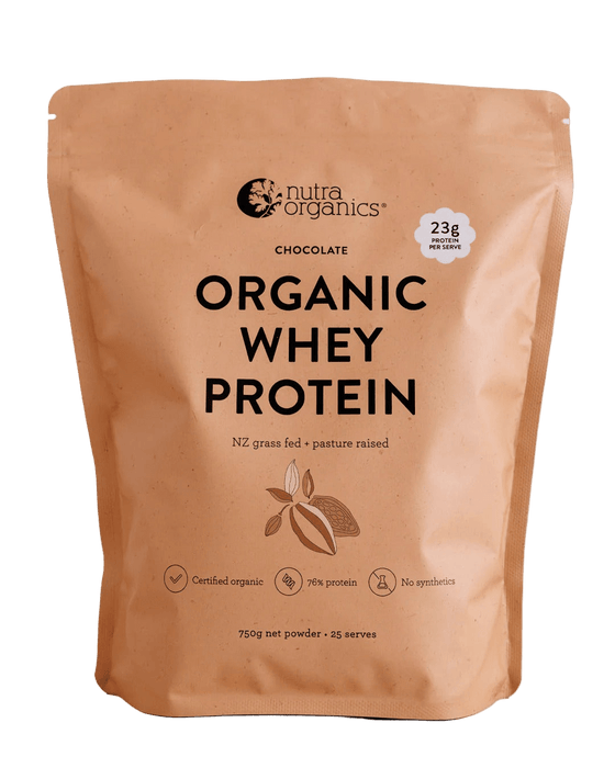 Organic Whey Protein - Chocolate - 750g - Nutra Organics