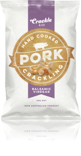 Pork Crackling - Balsamic Vinegar - 30g x 10 - Crackle & Co