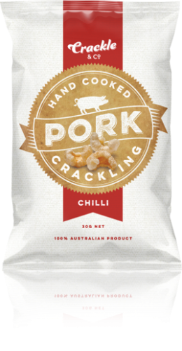 Pork Crackling - Chilli - 30g x 10 - Crackle & Co