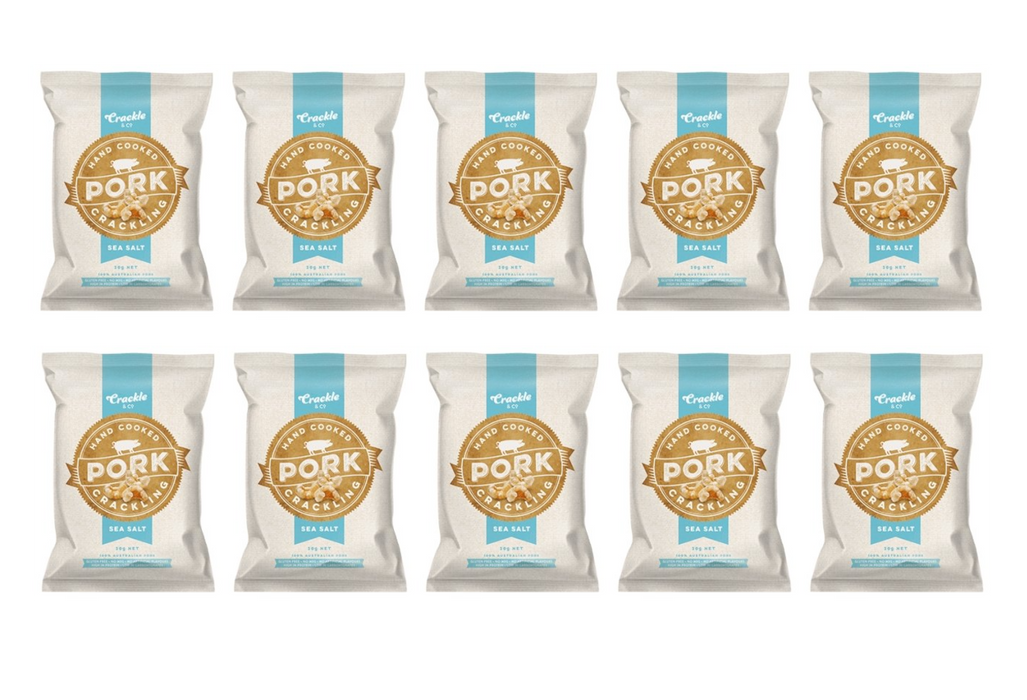 Pork Crackling - Sea Salt - 30g x 10 - Crackle & Co