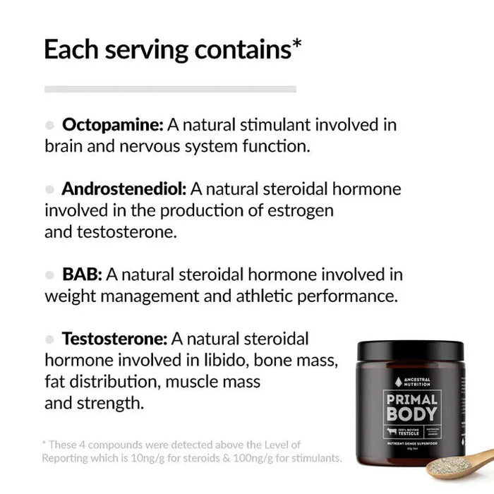 Primal Body - Grass Fed Bovine Testicle Powder - 90g - Carnicore Store