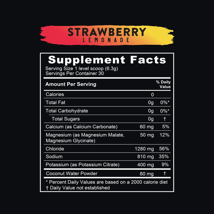 Re - Lyte Electrolyte Mix - Strawberry Lemonade - Tub - 30 Serves - Carnivore Store