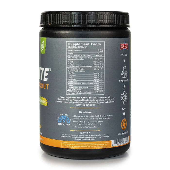 Re - Lyte Pre - Workout Blueberry Lemondade - Carnivore Store