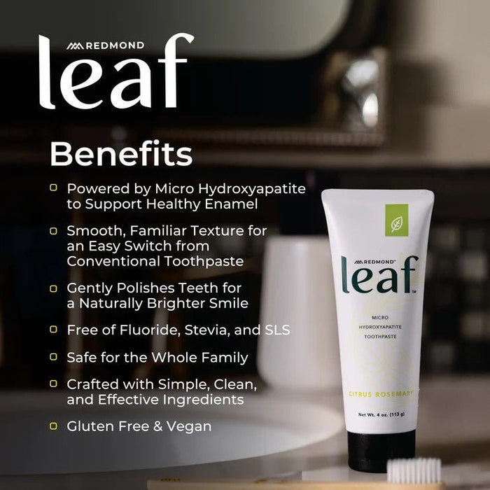Redmond Leaf Toothpaste - Citrus Rosemary - 113g