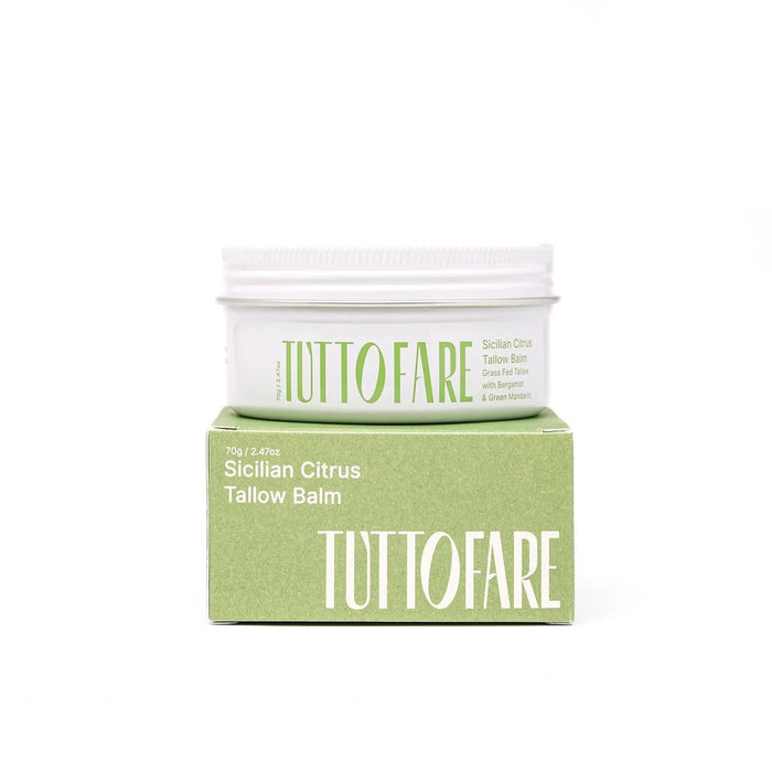 Sicillian Citrus Tallow Balm - 70g by Tuttofare, natural skincare in green packaging for Body & Beauty collections