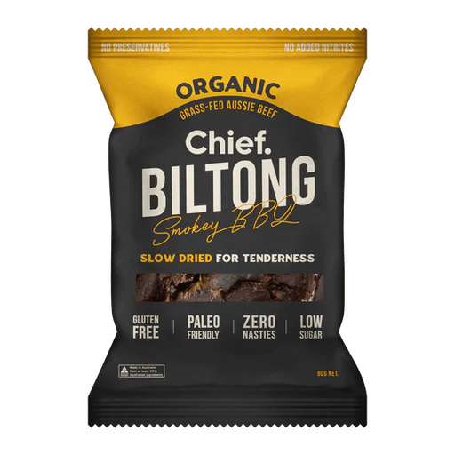 Smokey BBQ Beef Biltong - 90g - Yo Keto