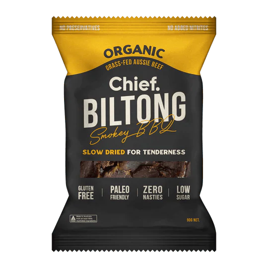 Smokey BBQ Beef Biltong - 90g - Yo Keto