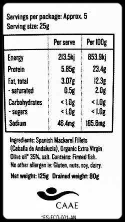 Spanish Mackerel in Organic Extra Virgin Olive Oil - Can - Yo Keto