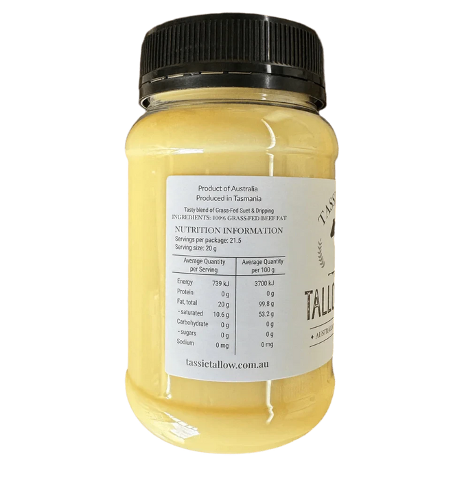 Tallow Butter - Australian Grass Fed - 500ml - Tassie Tallow