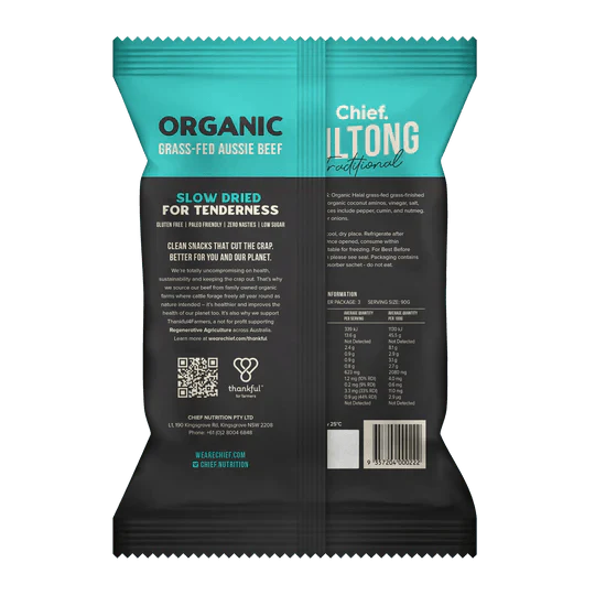 Traditional Beef Biltong - 90g - Carnivore store