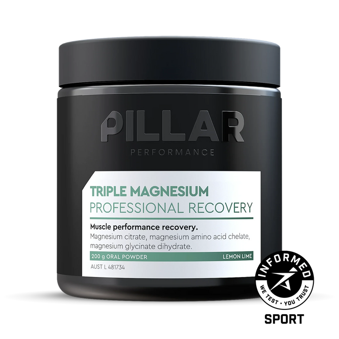 Triple Magnesium Powder - Lemon Lime - 200g - PILLAR PERFORMANCE