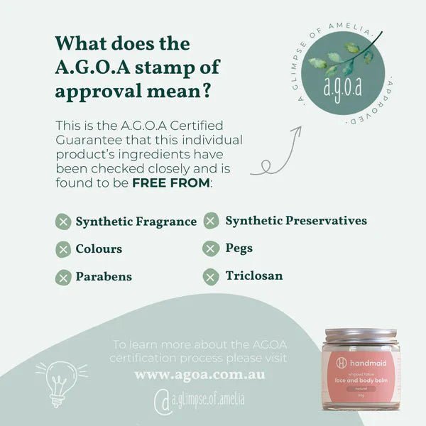 Whipped Tallow - Face And Body Balm - Lemongrass - 80g - Handmaid