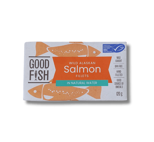 Wild Alaskan Salmon Fillets in Natural Water - 120g Can - Yo Keto