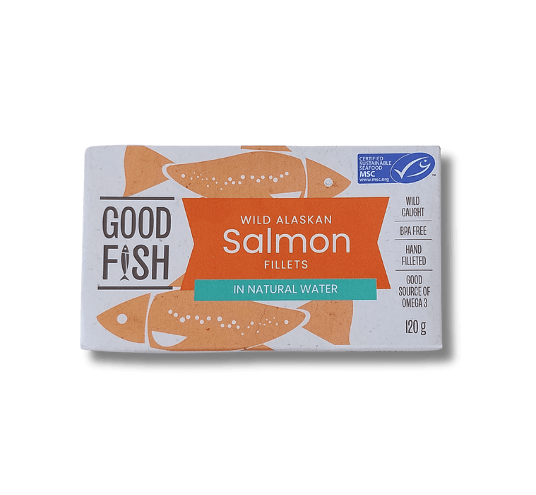 Wild Alaskan Salmon Fillets in Natural Water - 120g Can - Yo Keto