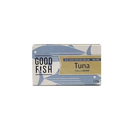 Wild Caught Tuna Fillets in Brine - 120g Can x 10 - Good Fish