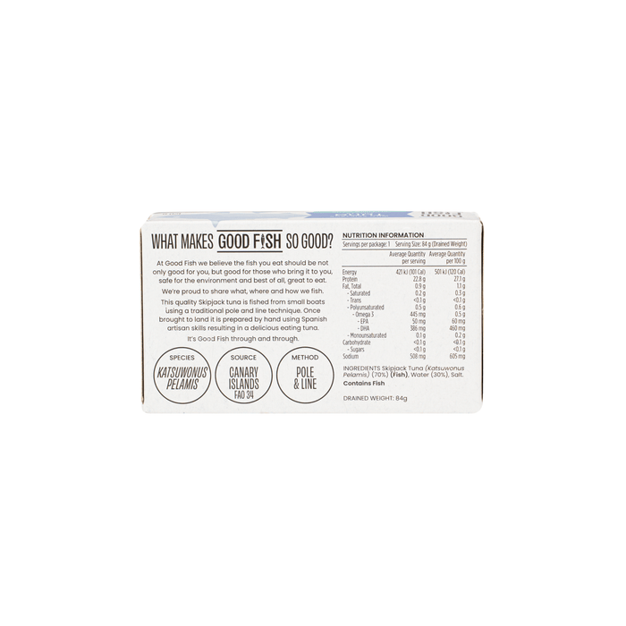 Wild Caught Tuna Fillets in Natural Water - 120g Can - Yo Keto