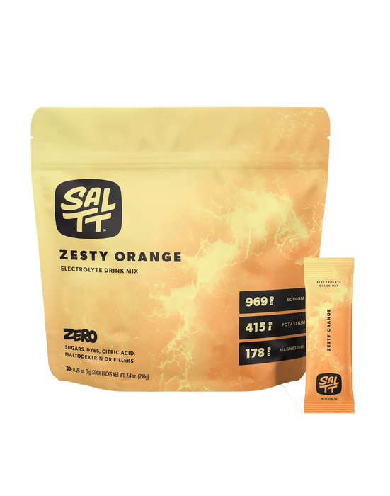 Zesty Orange Electrolyte Drink Mix - 30 Sticks - SALTT