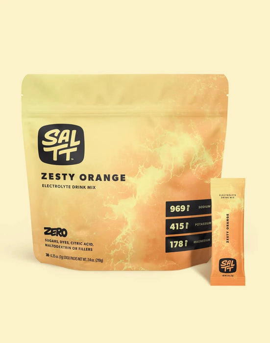 Zesty Orange Electrolyte Drink Mix - 30 Sticks - SALTT