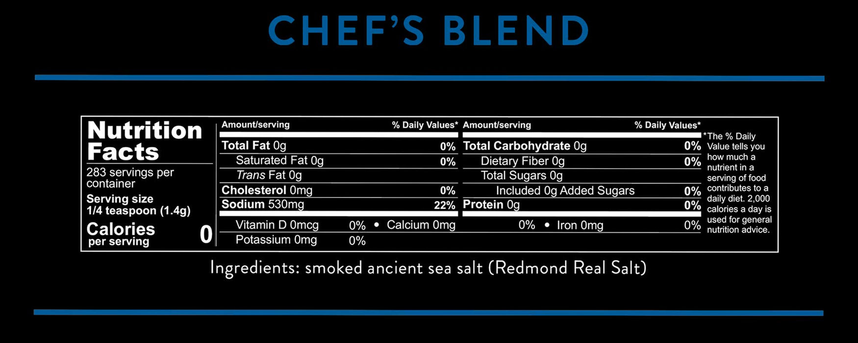 Chef's Blend Smoked Redmond Real Salt - 396g - Carnivore Store
