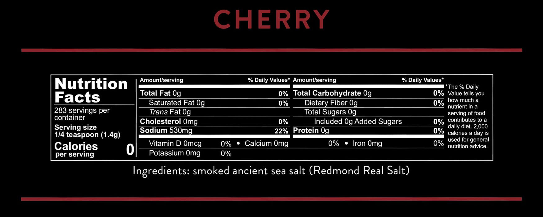 Cherry Smoked Real Salt - 396g - Carnivore Store