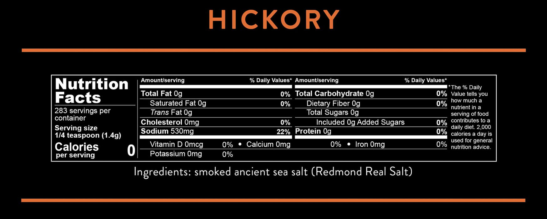 Hickory Smoked Real Salt - 396g - Carnivore Store
