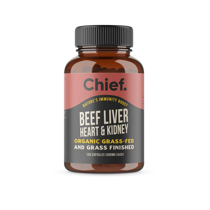 Immunity Boost - Organic Beef Liver, Heart & Kidney - 120 caps - Carnivore Store